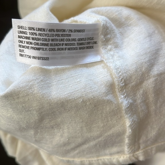 NWT Women's Linen Lace Back Midi Dress - Wild Fable Size 14, color Ivory - Picture 9 of 9